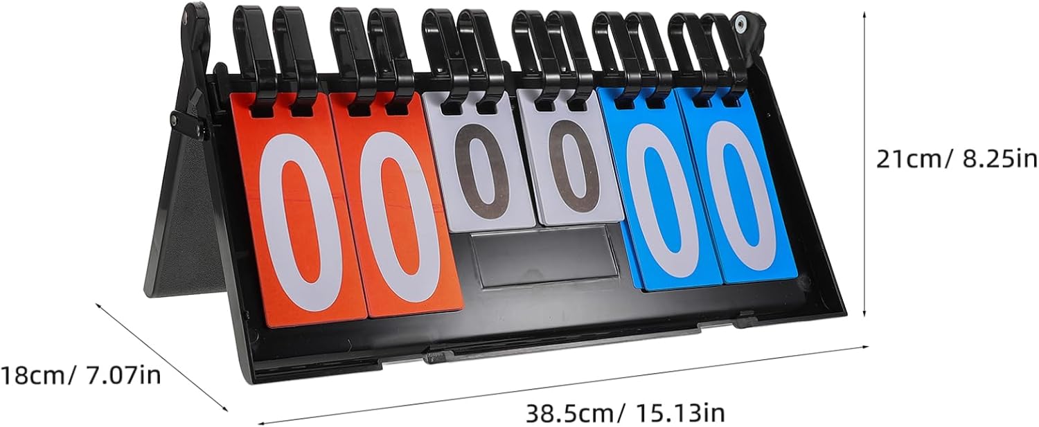 Portable Scoreboard Tabletop Scorekeeper Multi-Sport Flipper for Basketball Football Tennis More Design Easy to Transport Use