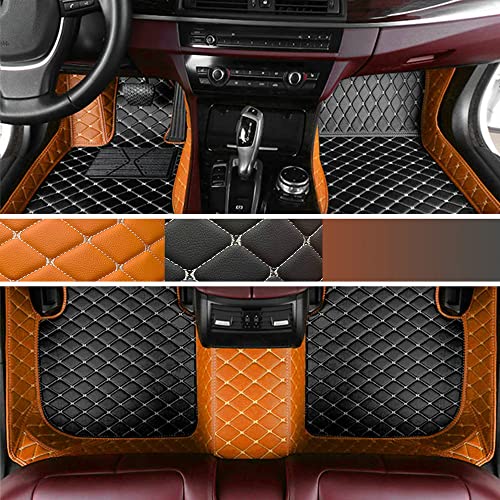 Personalisierung Anpassen Autofussmatten - 3D Luxus PU-Leder Auto Fussmatten Massanfertigung, Nach Maß Fußmatten Kompatibel mit 99{de9376df20258455c6dc96550ec30bc460fcb6caf11c3d62396845cfbebf20d4} AutoMarke Modell (Orange&Schwarz Beige) Personalisierung Anpassen Autofussmatten - 3D Luxus PU-Leder Auto Fussmatten Massanfertigung, Nach Maß Fußmatten Kompatibel mit 99{de9376df20258455c6dc96550ec30bc460fcb6caf11c3d62396845cfbebf20d4} AutoMarke Modell (Orange&Schwarz Beige)