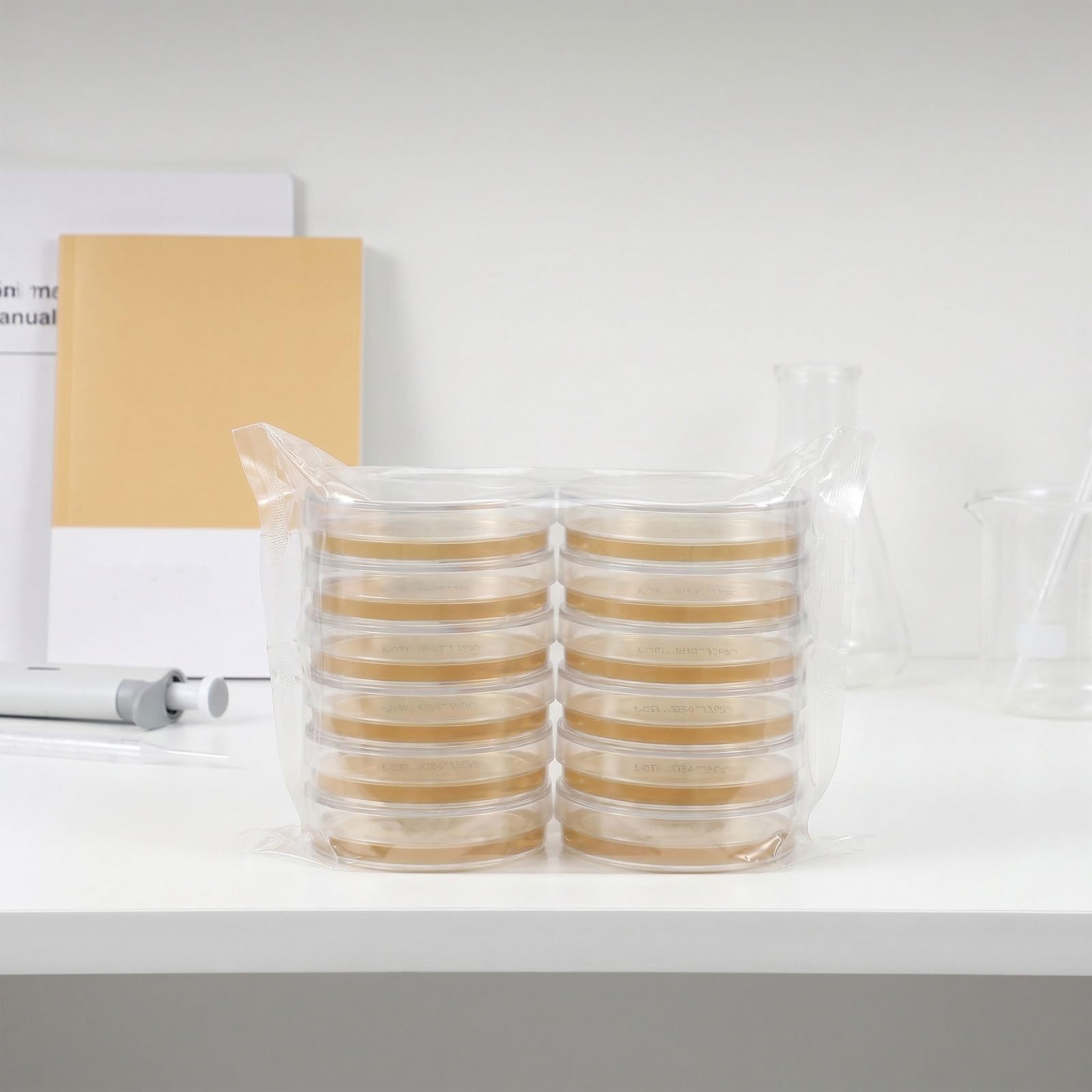 Outanaya 30 Pezzi Piastra Esperimenti Scientifici in Aula Agar Materiale Agar per 7cm Preconfezionata Coltura Microbiologica Micologia