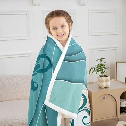 Miniatura 5 de Erosebridal Ocean Coastal - Manta mullida con diseño de ancla náutica, tamaño de bebé, brújula de gaviota, felpa, olas de mar, estilo retro, para