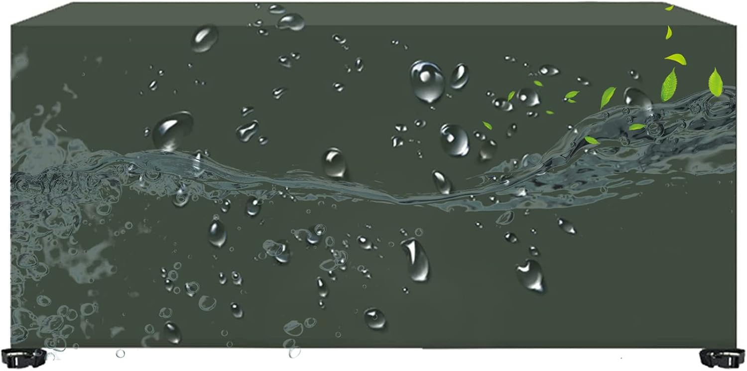 RUANLOV Patio Sofa Cover 78.7x78.7x31.5in,Garden Bench Covers,420D Oxford Fabric Outdoor Heavy Duty Durable UV Water Resistant Anti-Fading Loveseat Cover for Garden Seat, Furniture Protective Covers