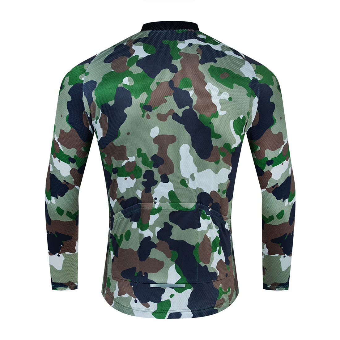 YOUALSO Maglia da ciclismo a maniche lunghe da uomo riflettente per bici da strada BMX MTB Biking, traspirante e confortevole S-3xl