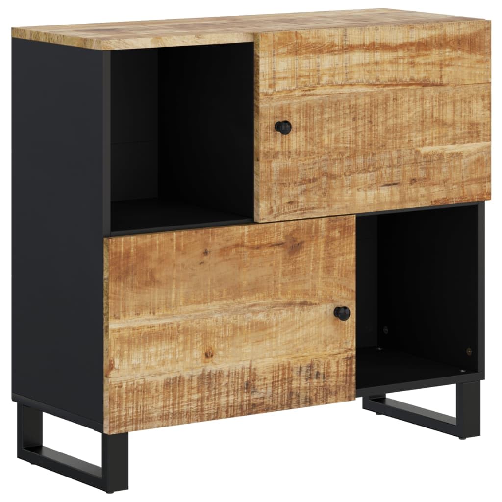 Kredens z litego drewna z uchwytem z 2 drzwiami 80x33x75 cm