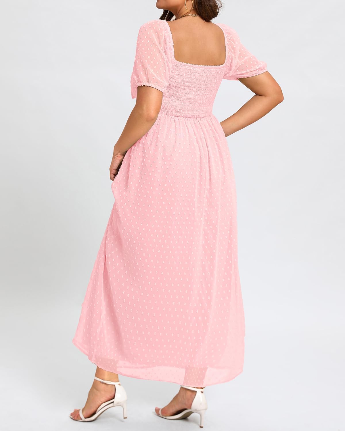 Plus Size Summer Dress - 2026 Graduation Beach Wedding Guest Tie Front Maxi Sundress - Image 2