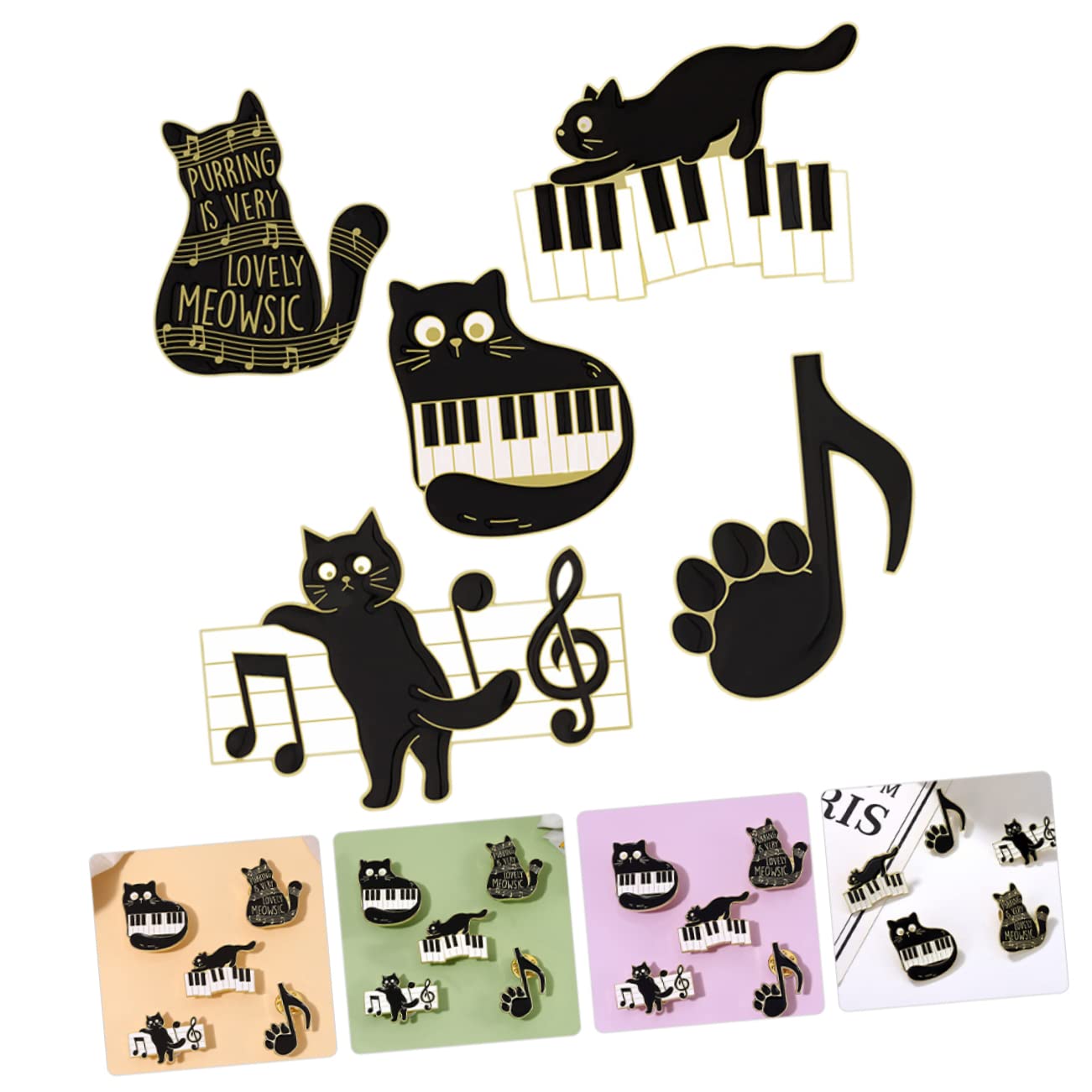 Healvian Pin De Esmalte De Musical De Broches Y Accesorio Aesthetic