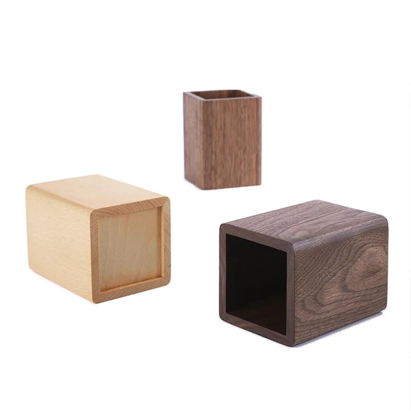 Stiftehalter Massivholz Kreativer Stifthalter Schwarz Nussbaum Desktop Aufbewahrungsbox Einfaches Lernen Büro Schreibwaren Für Schreibtische(Style 3)