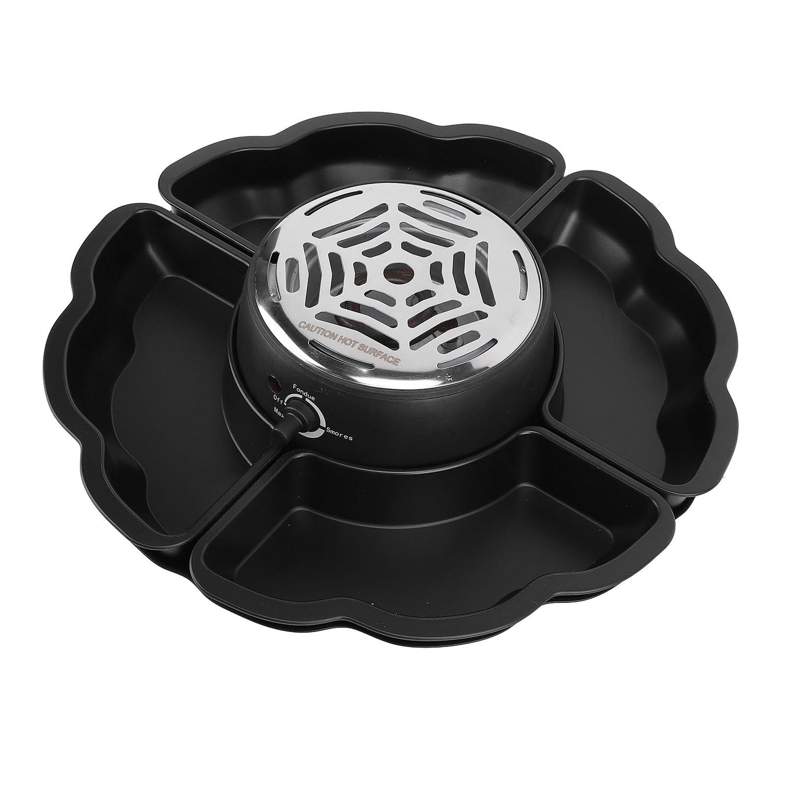 Kit Eléctrico de Fondue de Chocolate y Tostador de S'mores para Mesa, con Bandejas Desmontables, Ideal para Noches de Cine, Citas y Juegos en Interiores (Compatible con Marcas