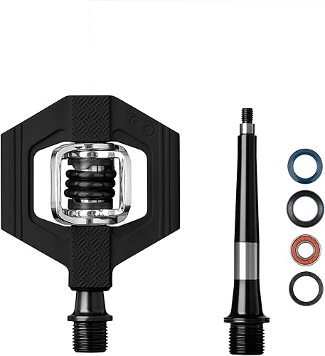 Vista 64 de Crankbrothers Candy Clip-In MTB Bike Pedal – Gravel/XC/Trail Pedal de bicicleta ligero, entrada de 4 lados, flotador personalizable, rodamientos Rojo