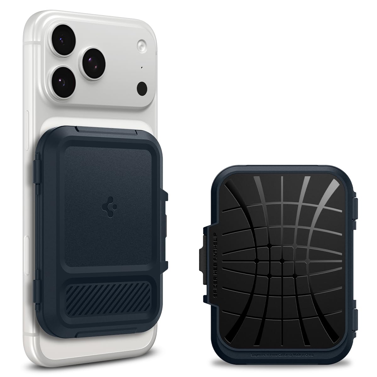 Spigen MagSafe Destekli Cüzdan Lock Fit Mag Fit (6 Kartlık) Lacivert - AFA08526 (Spigen TR Garantili)