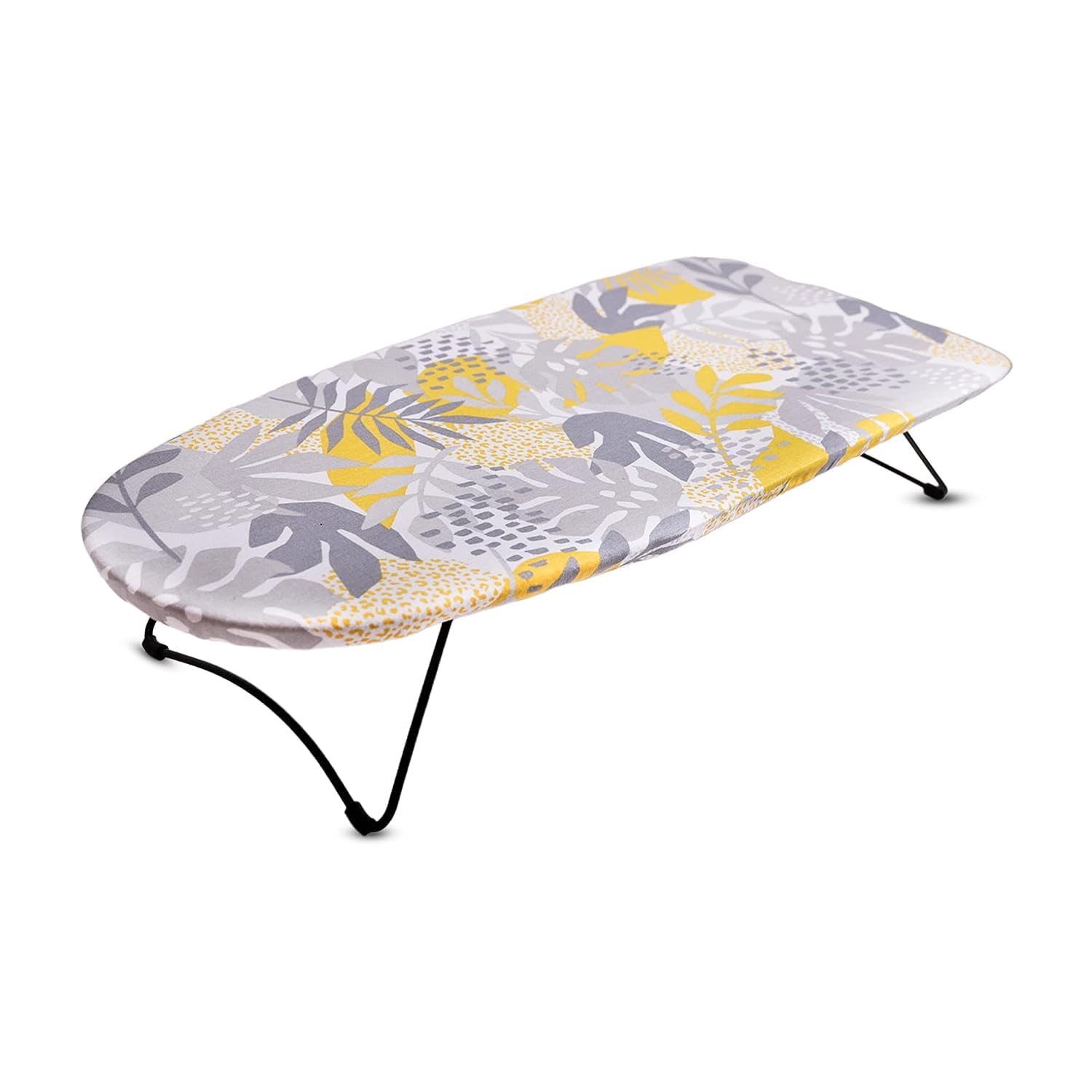 Peng Essentials Athens Tabletop Ironing Board | Ironing Surface:74.5X33.5 CM | Floral Texted |Durable Construction|Heat-Resistant Pad