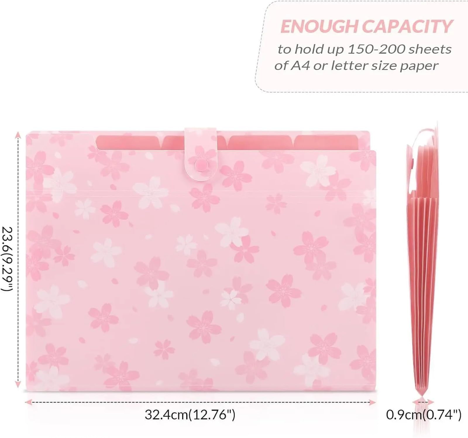Dossier Extensible Rose Avec 5 Pochettes Pour Le Bureau