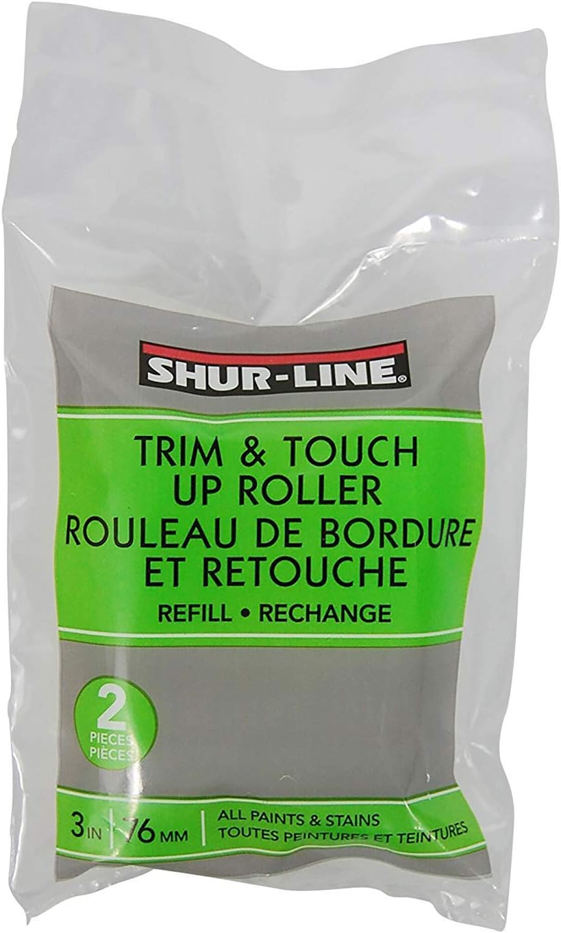 Shur-Line 2007129 3-Inch Trim and Touch Up Roller Refill, Sold as 5 Pack, 10 Rollers Total
