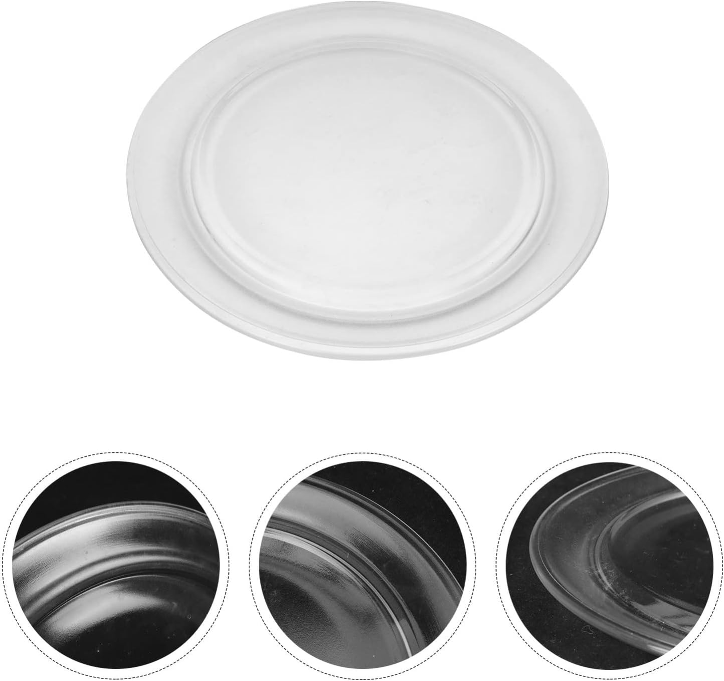Cabilock Microwave Glass Plate Replacement Thickened Heat-Resistant Tray for Safe Cooking Compatible Microwave Ovens Easy to Install and Use for Quick Reheating