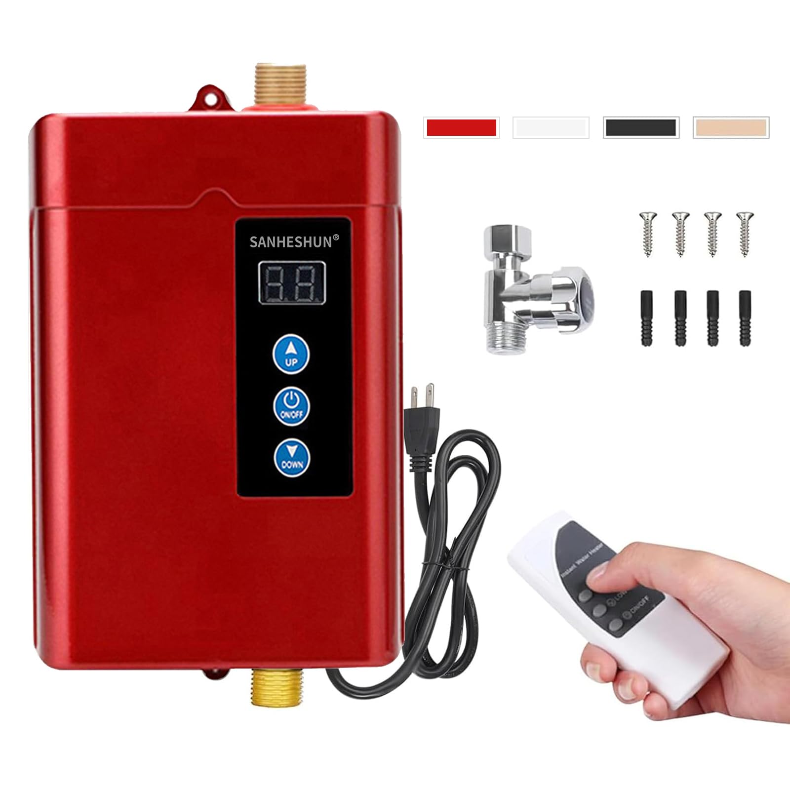 Tankless Water Heater Electric,110v 3000w Instant Water Heater