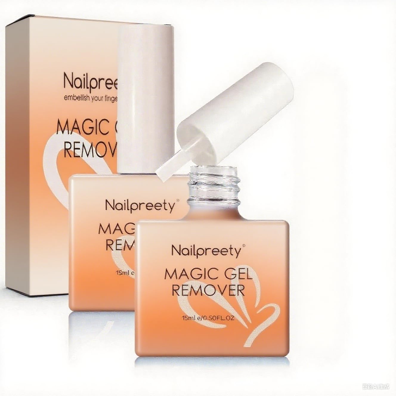 2 Stück 8ml Nagellackentferner, Professioneller Gel Nail Polish Remover,Entfernt Schnell und Einfach Gellack