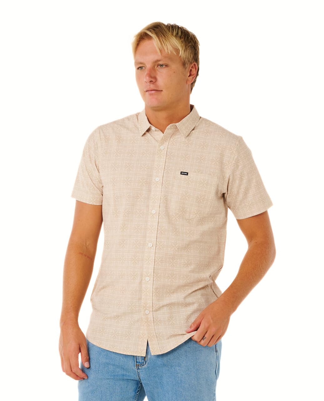 RIP CURL Session Aerotech Short Sleeve Shirt Session Aerotech - Camisa de Manga Corta Hombre