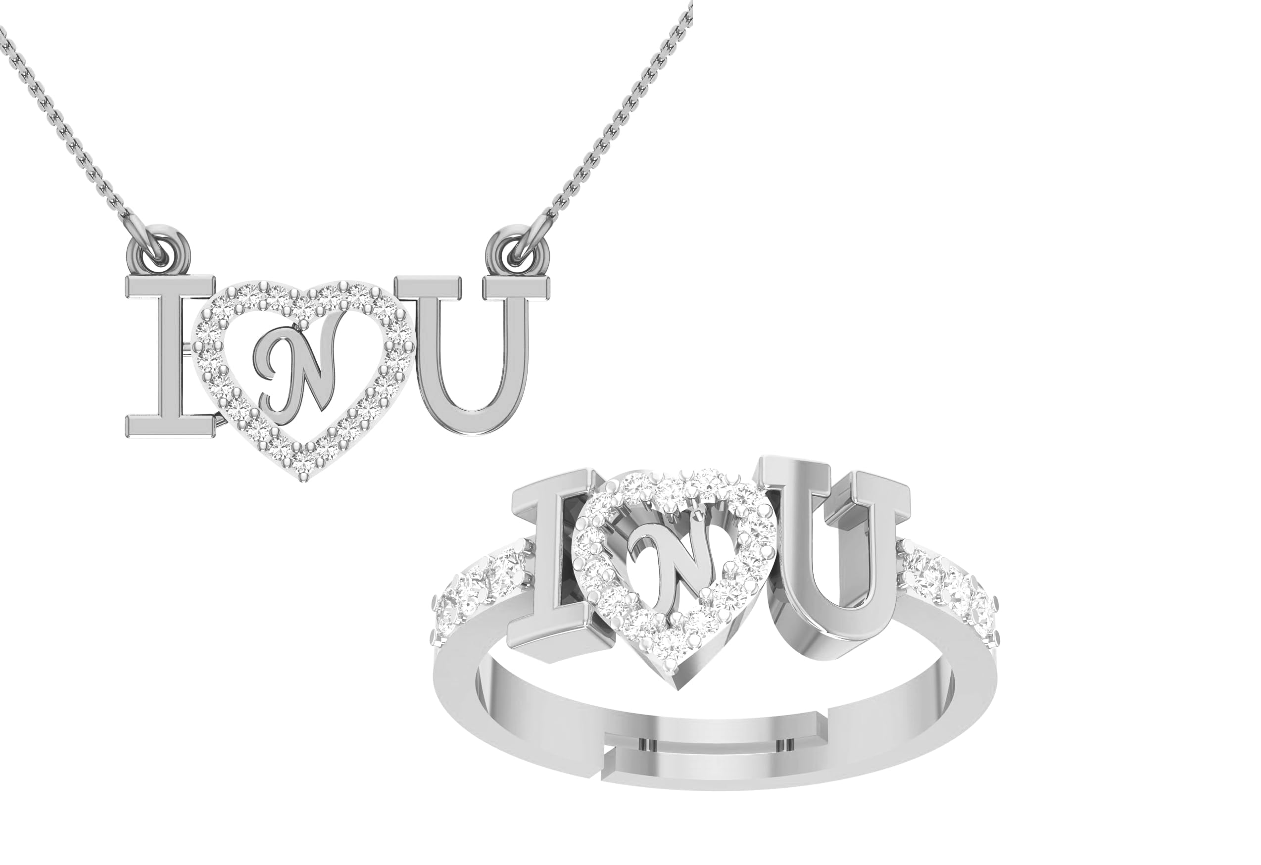 Kanak Jewels Brass Silver Plated Combo Of Letter N Pendant And Ring Jewellery Set. (B0CKZ1GFCY) Amazon Price History, Amazon Price Tracker