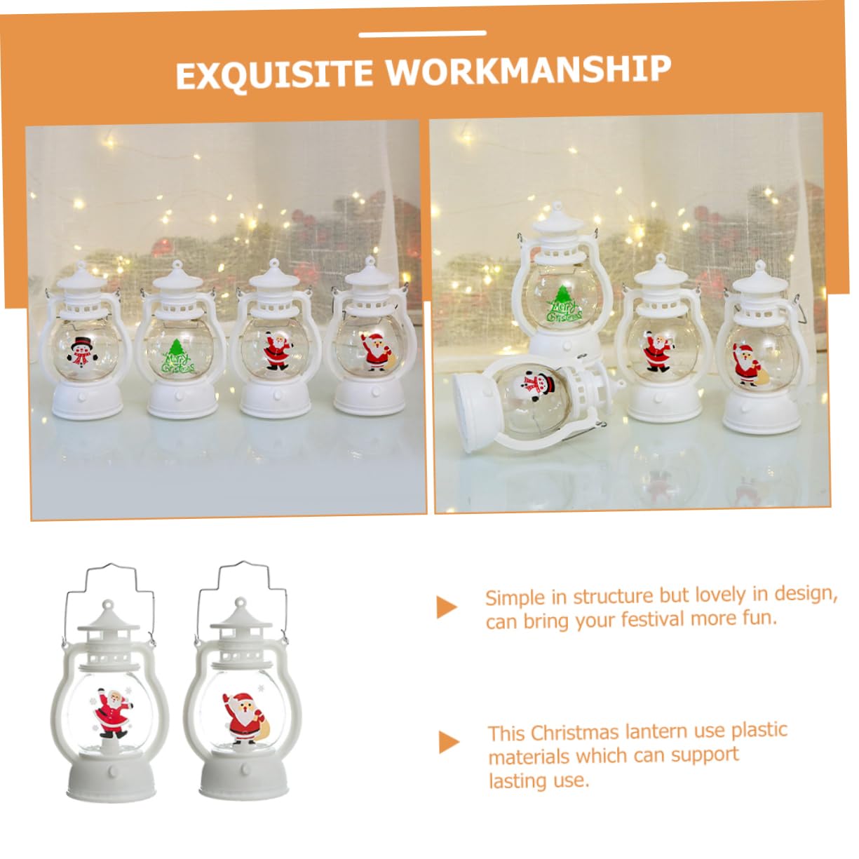 Cabilock 5 Sätze Weihnachtsnachtlicht Dekorative Weihnachtslampe Rentier Weihnachtstisch Mittelstücke Girlande Flackerndes LED Licht Glühbirnen Weihnachtsnachtlampe 2 Stück * 5