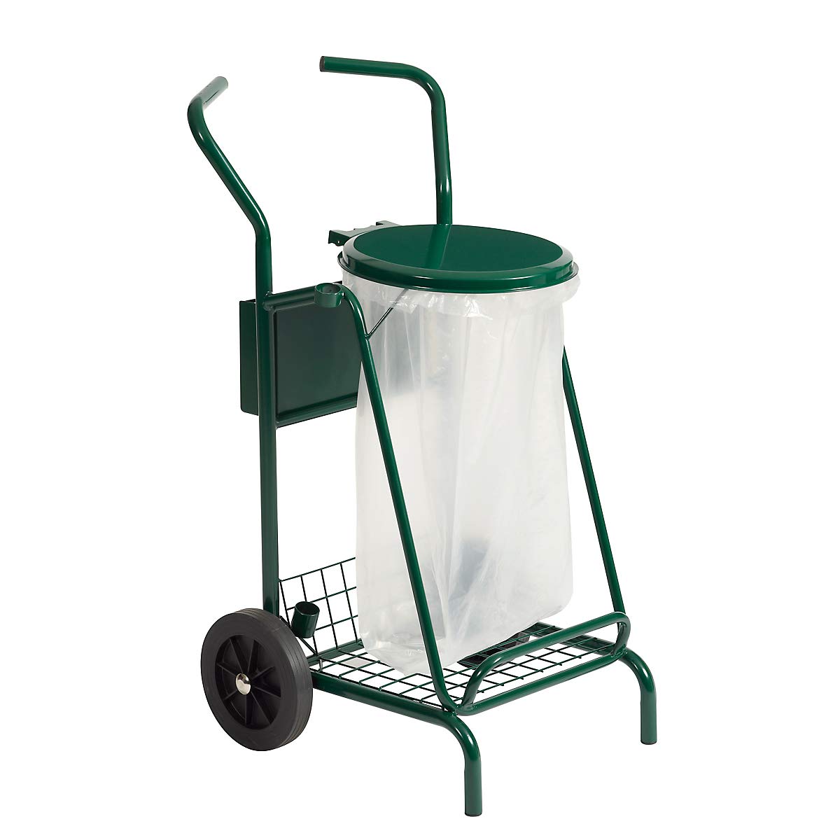 Chariot de voirie Mobisac - roues caoutchouc - 110l - vert mousse - RAL 6005