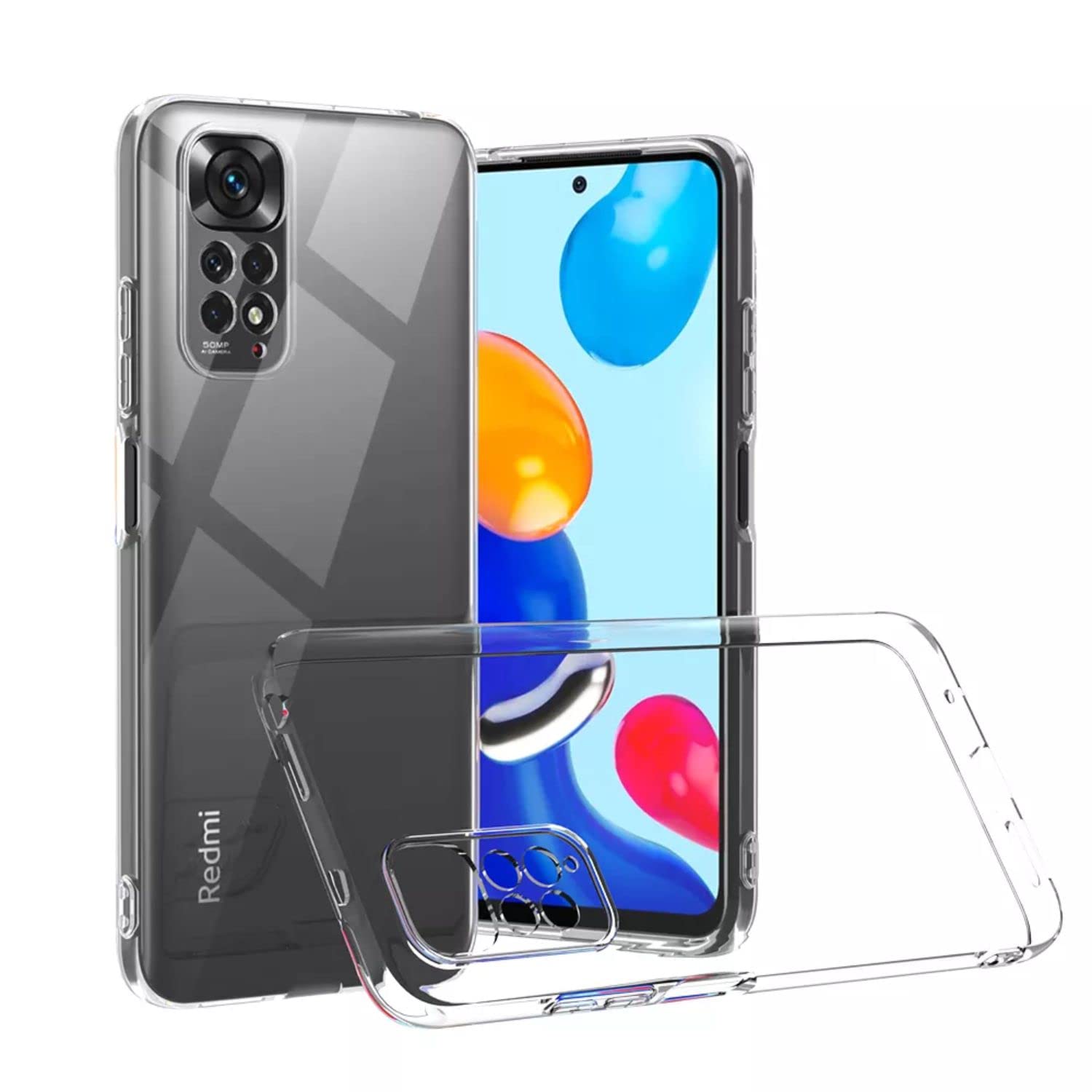 Case Creation Redmi Note 11 Pro Back Case,Ultra Thin 0.3mm Clear Transparent Flexible Soft TPU Slim Back Case Cover for Xiaomi Redmi Note 11 Pro Color - Transparent Full Cover Protection Design