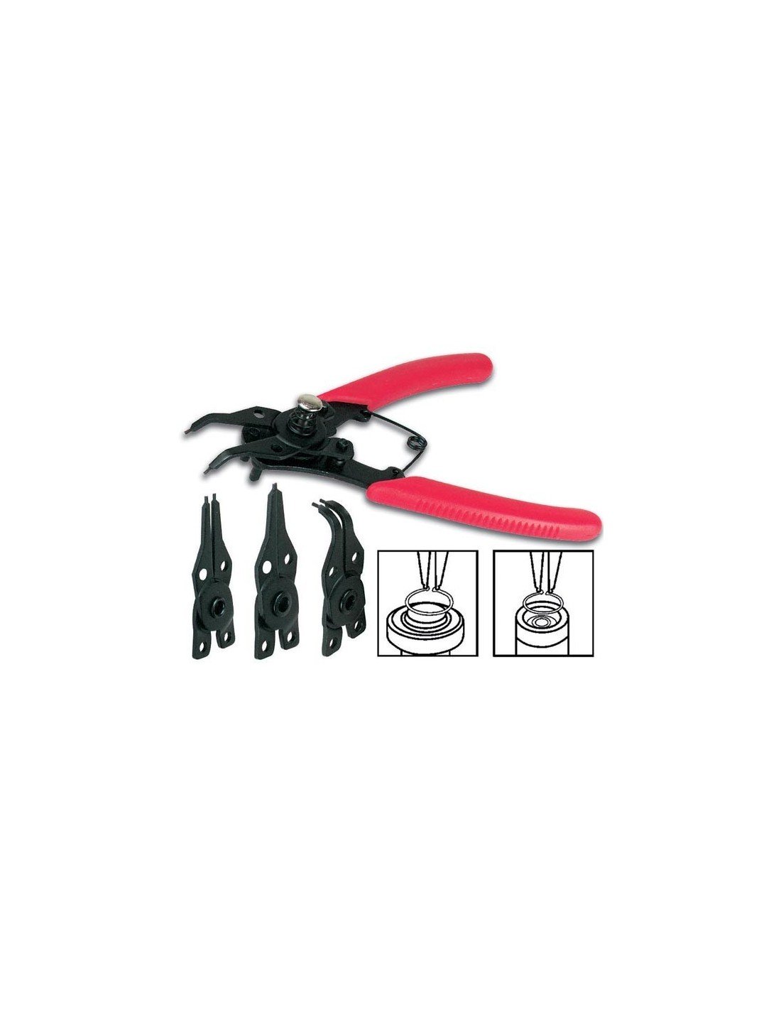 Velleman VTSRP Combination Snap Ring Pliers, Multi-Colour