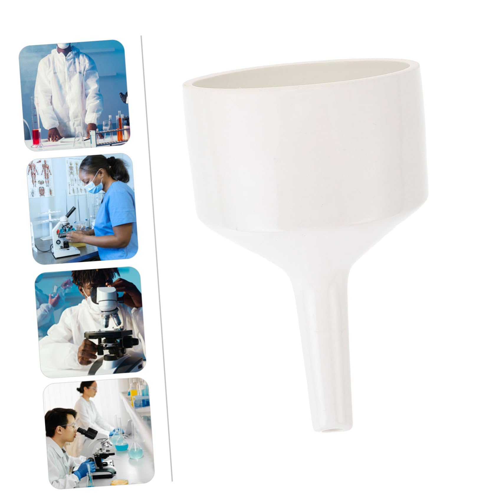 Imbuto Ceramico da Laboratorio 1 Pezzo Bianco Rotondo | Filtrazione Sperimentale, Struttura Durata Chimica Elevata, Strumento Tecnico per Ceramica