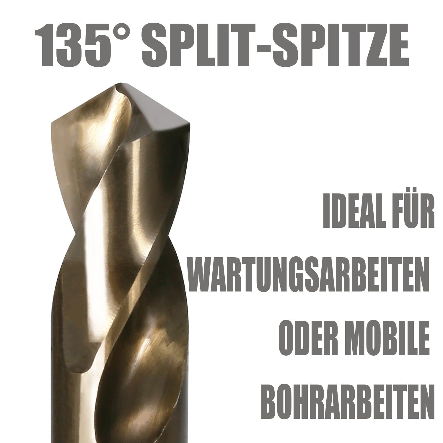 21mm Spiralbohrer, HSS M2 Bohrer für Metall mit 12,7 mm Reduziertem Schaft, Schnellwechsel Metallbohrer für edelstahl Stahl, Kupfer, Aluminium, Zinklegierung, Holz und Kunststoff