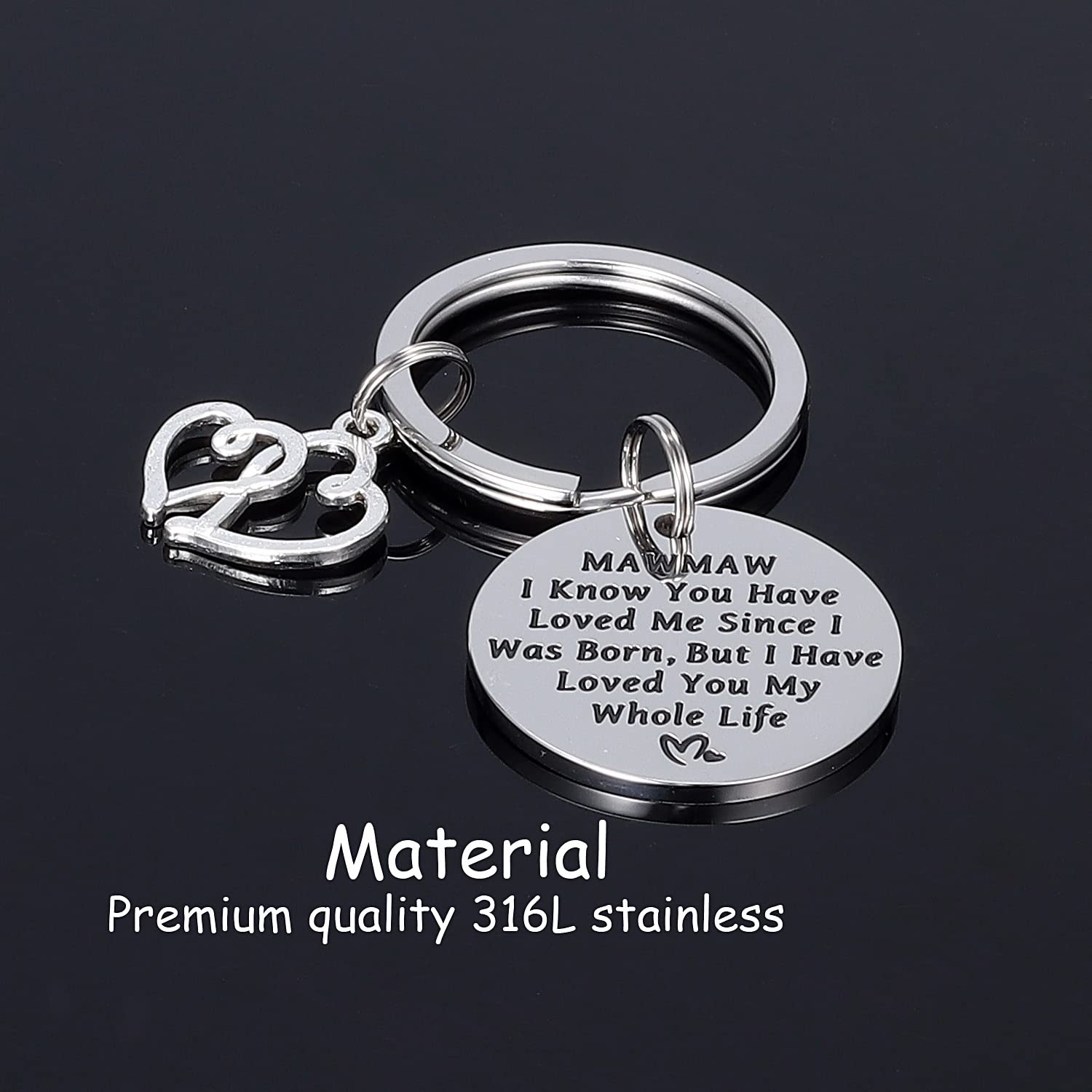 Kivosliviz Mawmaw Keychain Gifts for Women Her Maw Maw Key Chains Worlds Greatest Best Mammaw Ever Jewelry Mamaw Keyring Mawmaw Keychain