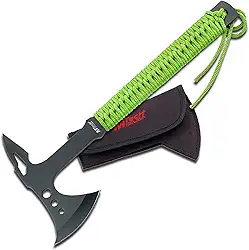 MTech USA MT-AXE8 Eixo de Acampamento, Aço Inoxidável Preto, Cabo Embrulhado, 38 cm no geral