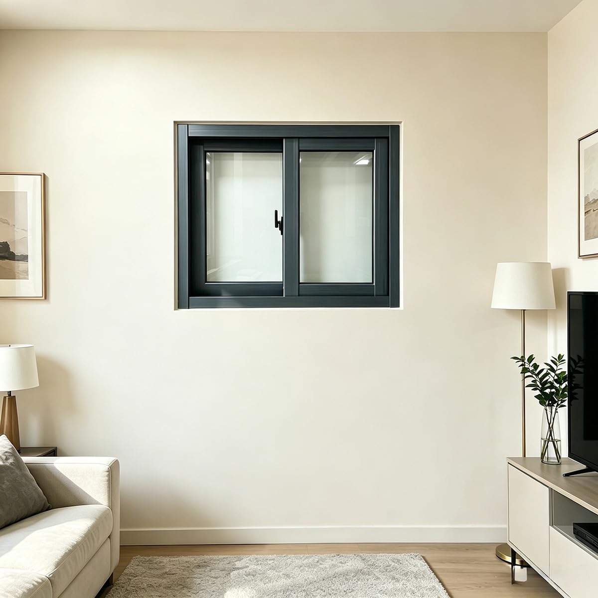 Double Pane Aluminum Replacement Window with Insect Screen, Ventilation Window for Basement, Garage & Chicken Coop