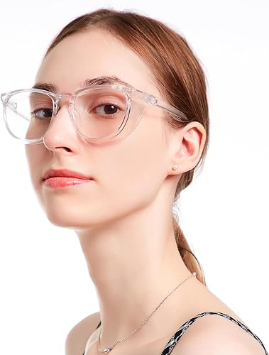 Miniatura 7 de TOREGE Gafas de seguridad transparentes, bonitas gafas de seguridad para mujeres, gafas protectoras para los ojos con lente de luz antivaho y