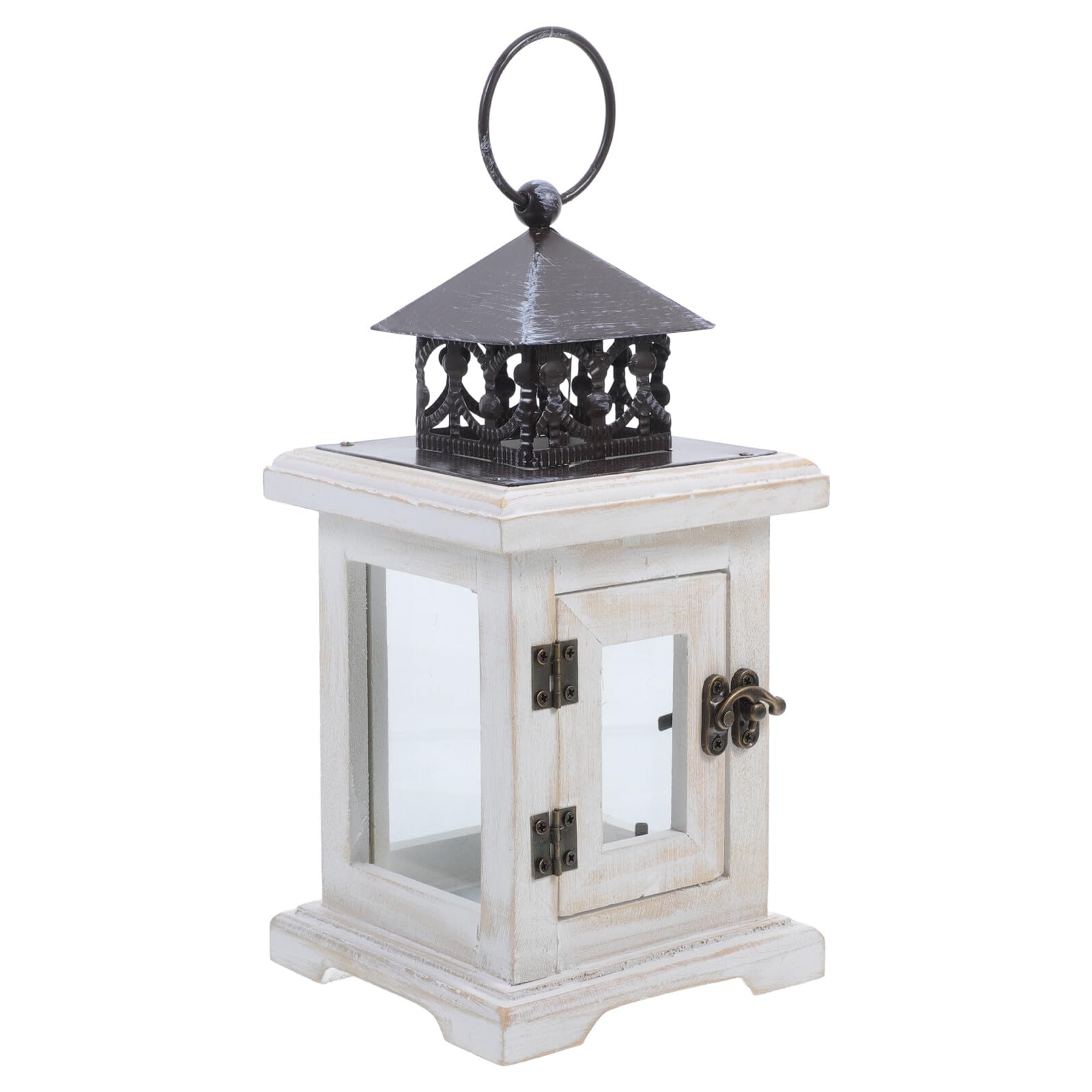 Linterna de Vela Vintage Decorativa para Mesa y Colgar, Blanco