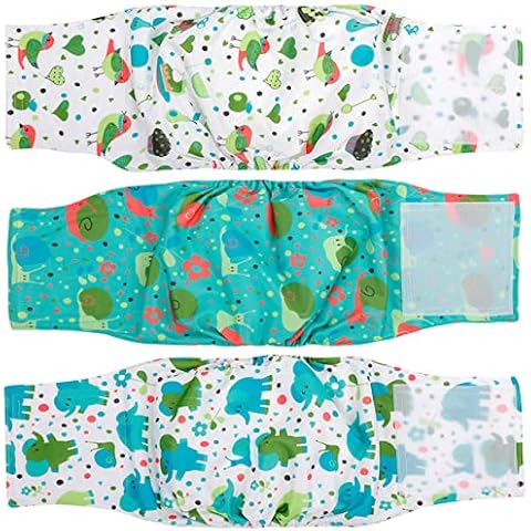 MICOOYO Belly Bands for Male Dogs, 3 Pack Reusable Dog Diapers Male for Puppy Doggie, Washable Male Dog Wraps XSmall (XS, Small Animals) Cover