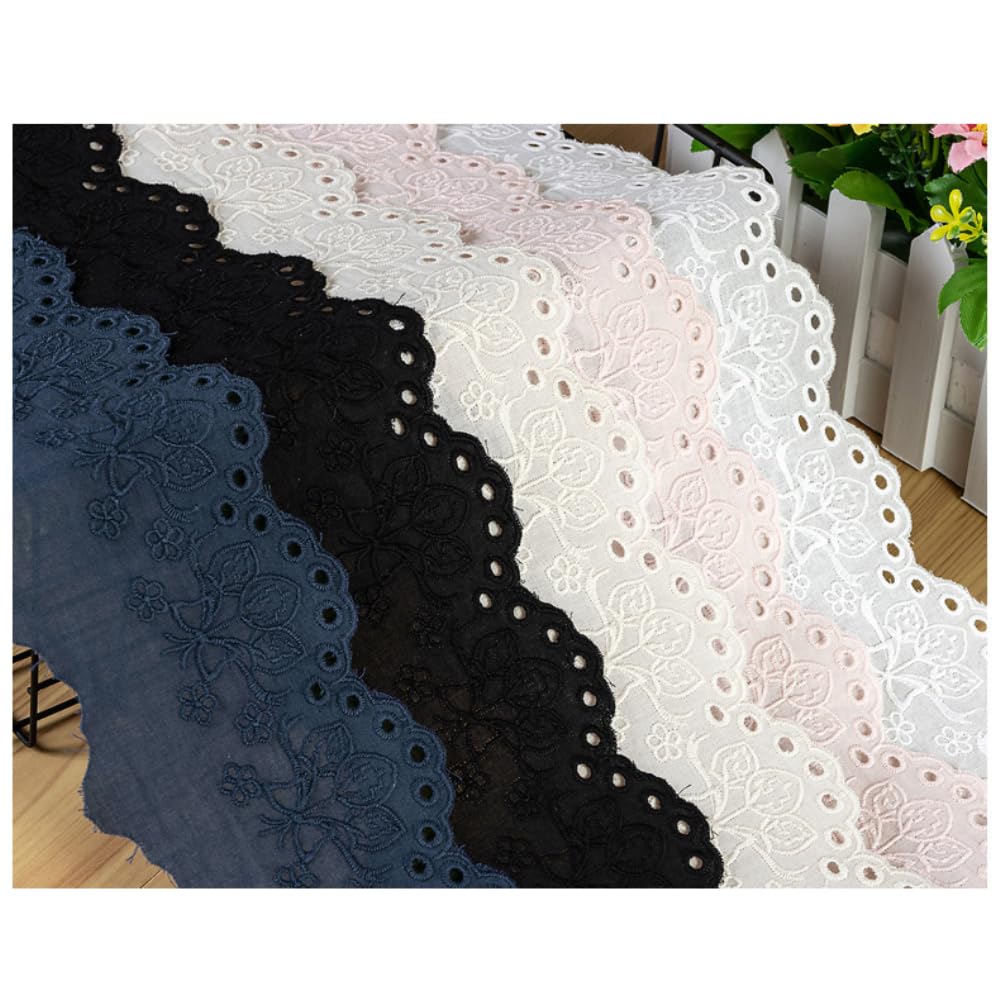 Vintage Spitzenband Blumenmuster - 3 Yards Baumwollspitze Für Nähen, Deko & Hochzeitsbasteln