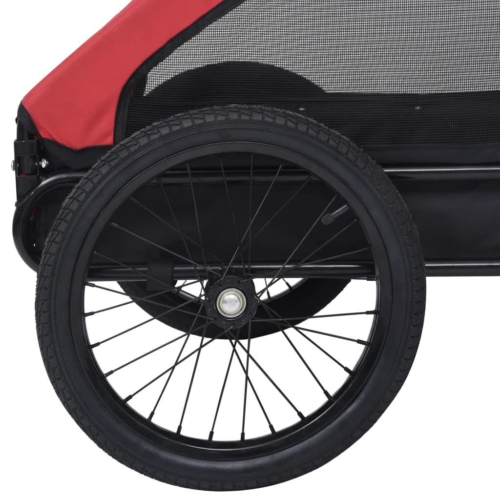 Remolque de bicicleta para mascotas, amarillo y negro