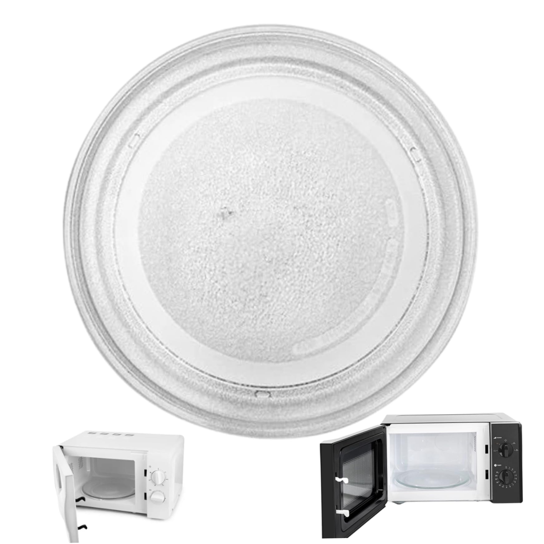 Plat micro-onde cassé ? Remplacez-le par ce plateau en verre universel 9,6 pouces