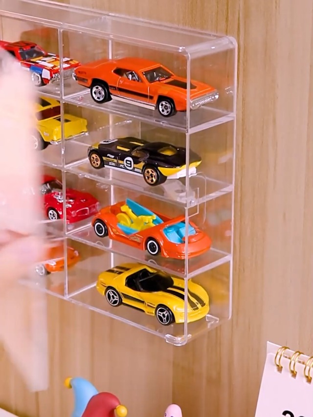100 Piezas De Cajas De Exhibición Transparentes Para Coches De Juguete – PVC, 4x8.2x3cm, Apilables