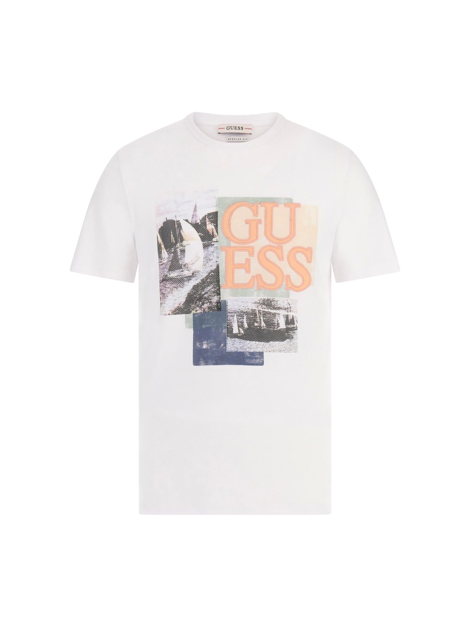 GUESS Men's Eco Short Sleeve Sail Boat Tee