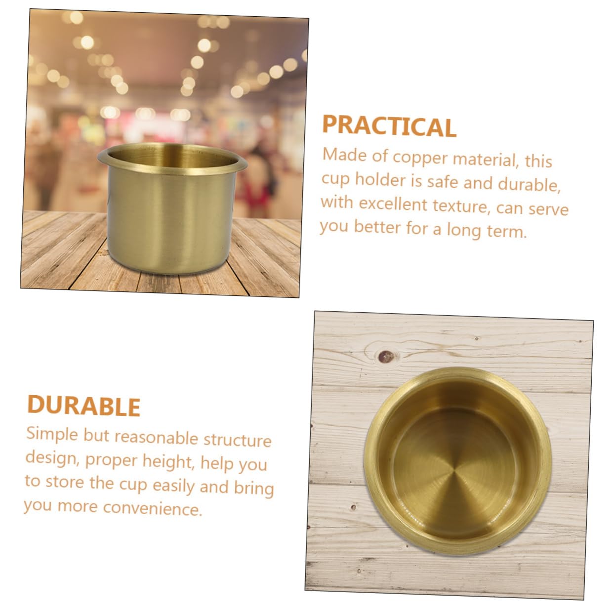 Gatuida 4pièces Porte-gobelet Encastré pour Bateau RV Et Bureau Support De Boisson Pratique Et Installation Facile Et Corrosion