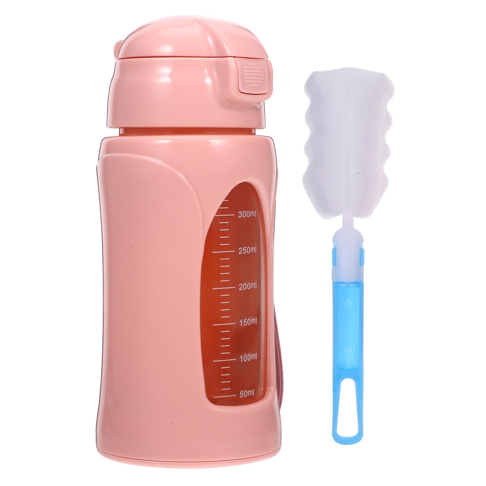 Gourde de Sport Portable en Verre 380ml Rose Paille