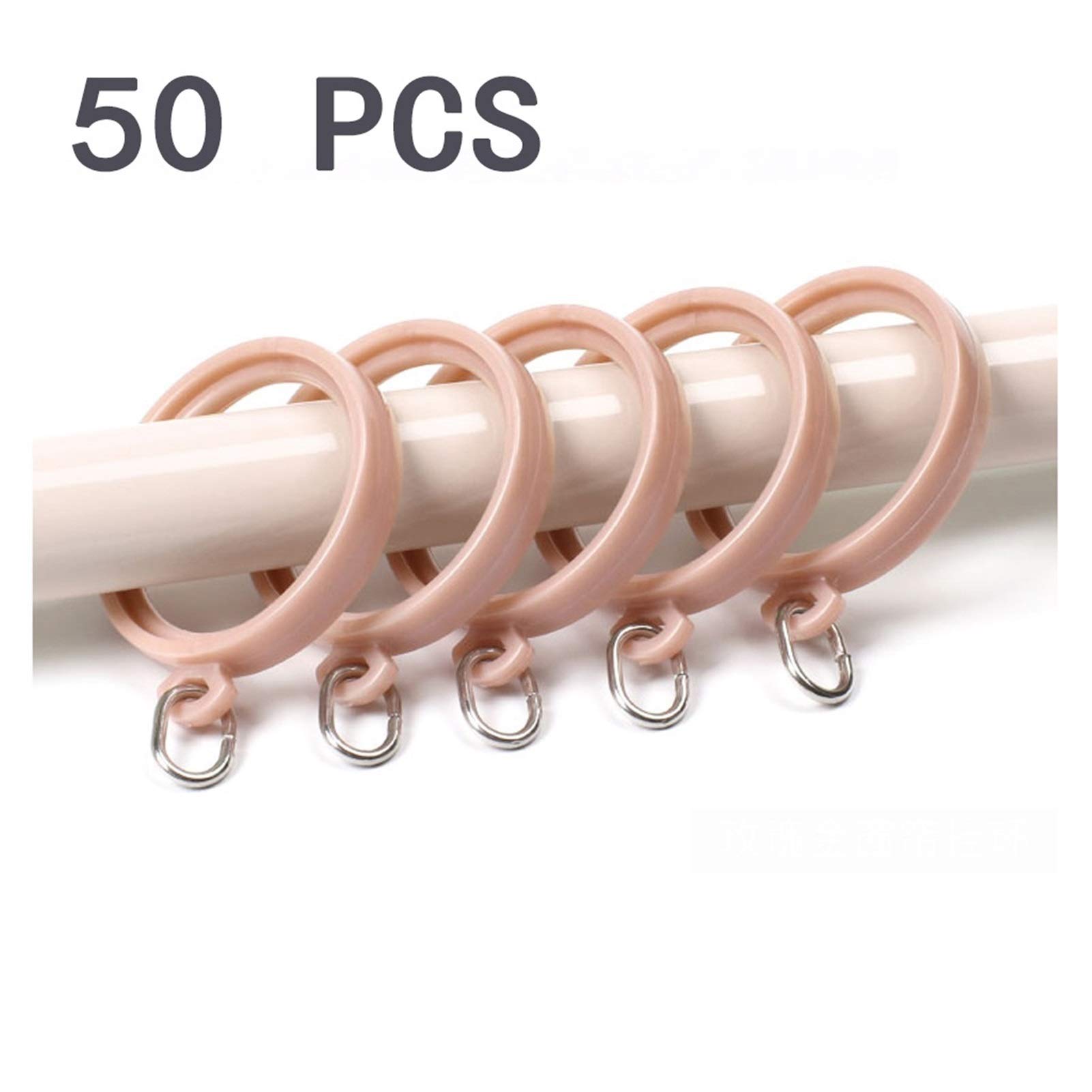 Anelli per Tende 50 pz Silenzioso Denso Anello Anello Anello Doccia Tenda appesa Fibbia Tenda Gancio Accessori Fibbia dal Vivo Fibbia Anello Tenda in plastica Ganci per Tenda Doccia Anelli