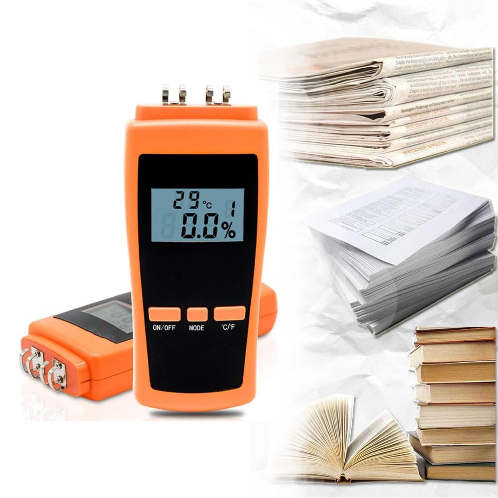 TsoLay Handheld Paper Carton Moisture Detector, Wood Moisture Meter with 0.5 Second Fast Measurement Accurate Moisture Detection for Writing Paper Coated Paper New Pape