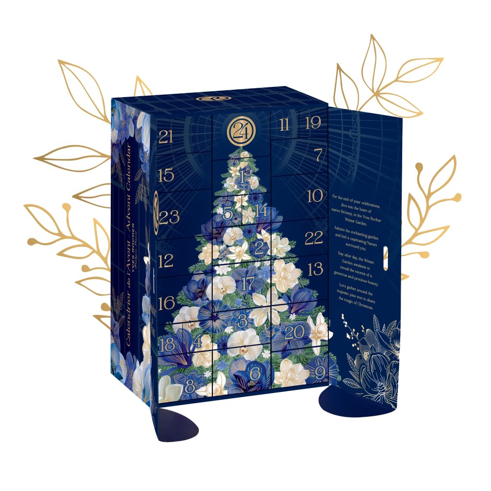 Yves Rocher Calendario de Adviento Cosmética & Belleza - Regalo con 24 sorpresas: cuidado facial, corporal, capilar; maquillaje, y perfumes - Calendario de Adviento para mujeres – Edición limitada
