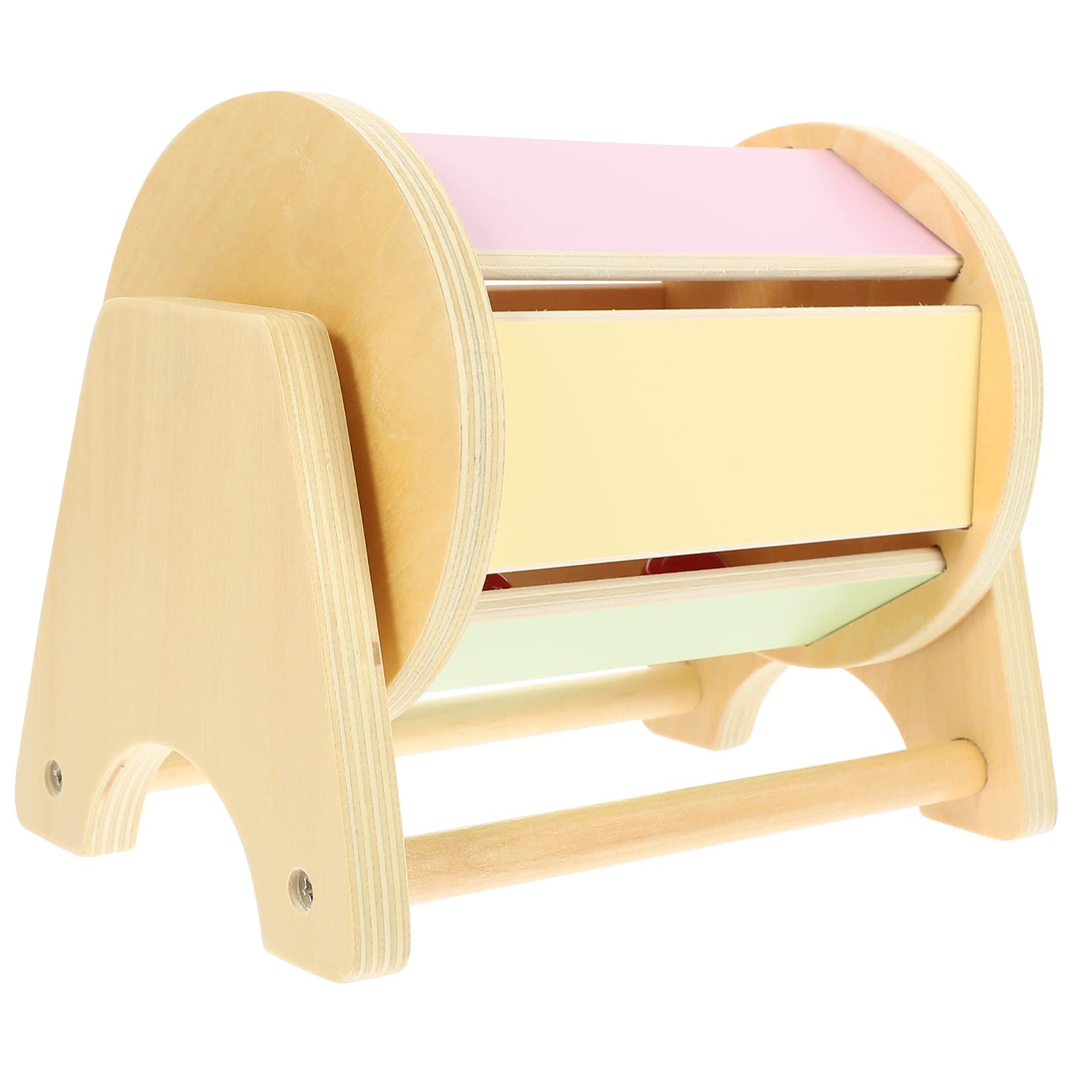 GALPADA Wooden Textile Drum Learning for Cognitive Plaything with Safe Material Fun Educational Drum for Auditory and Sensory Development Present