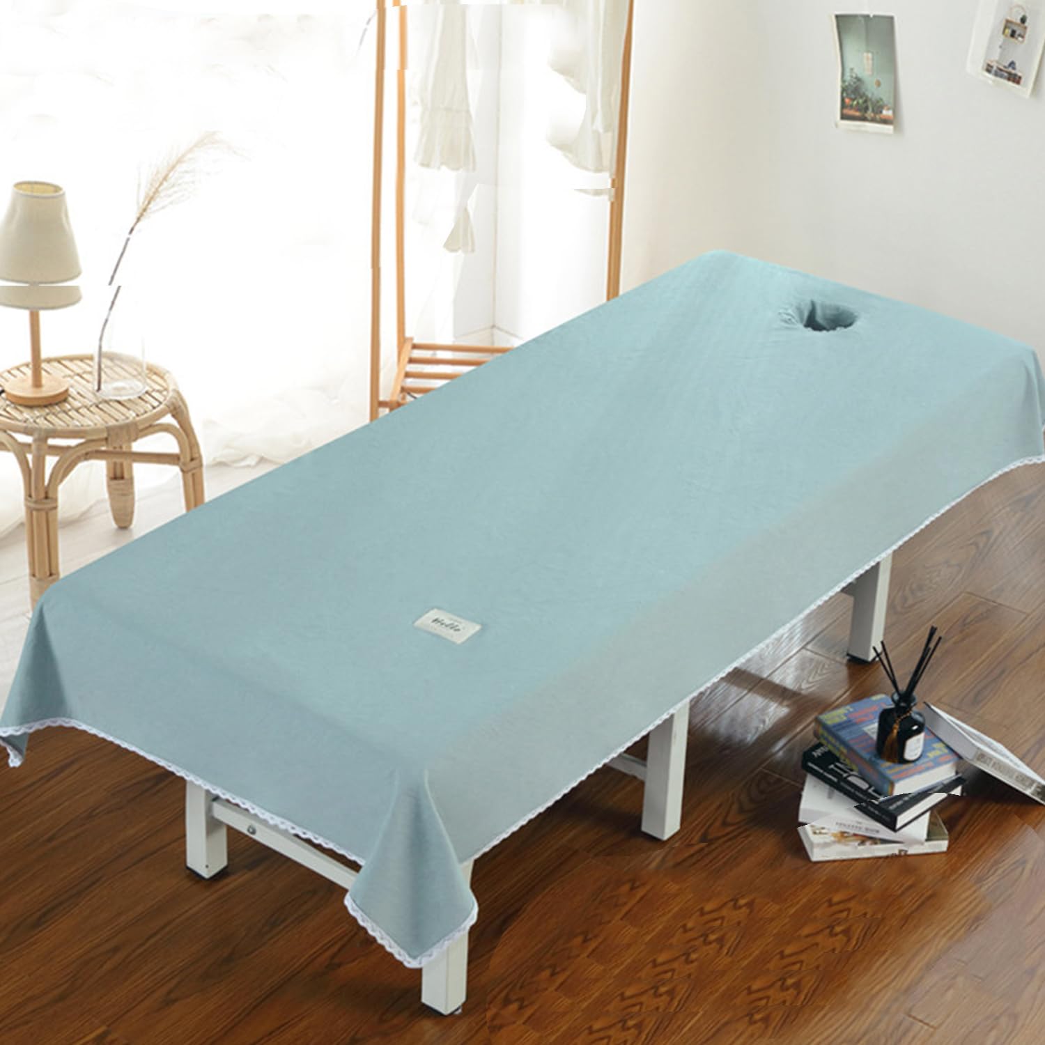 Couverture de lit spa en coton 100x210cm anti-irritation pour table de massage de salon