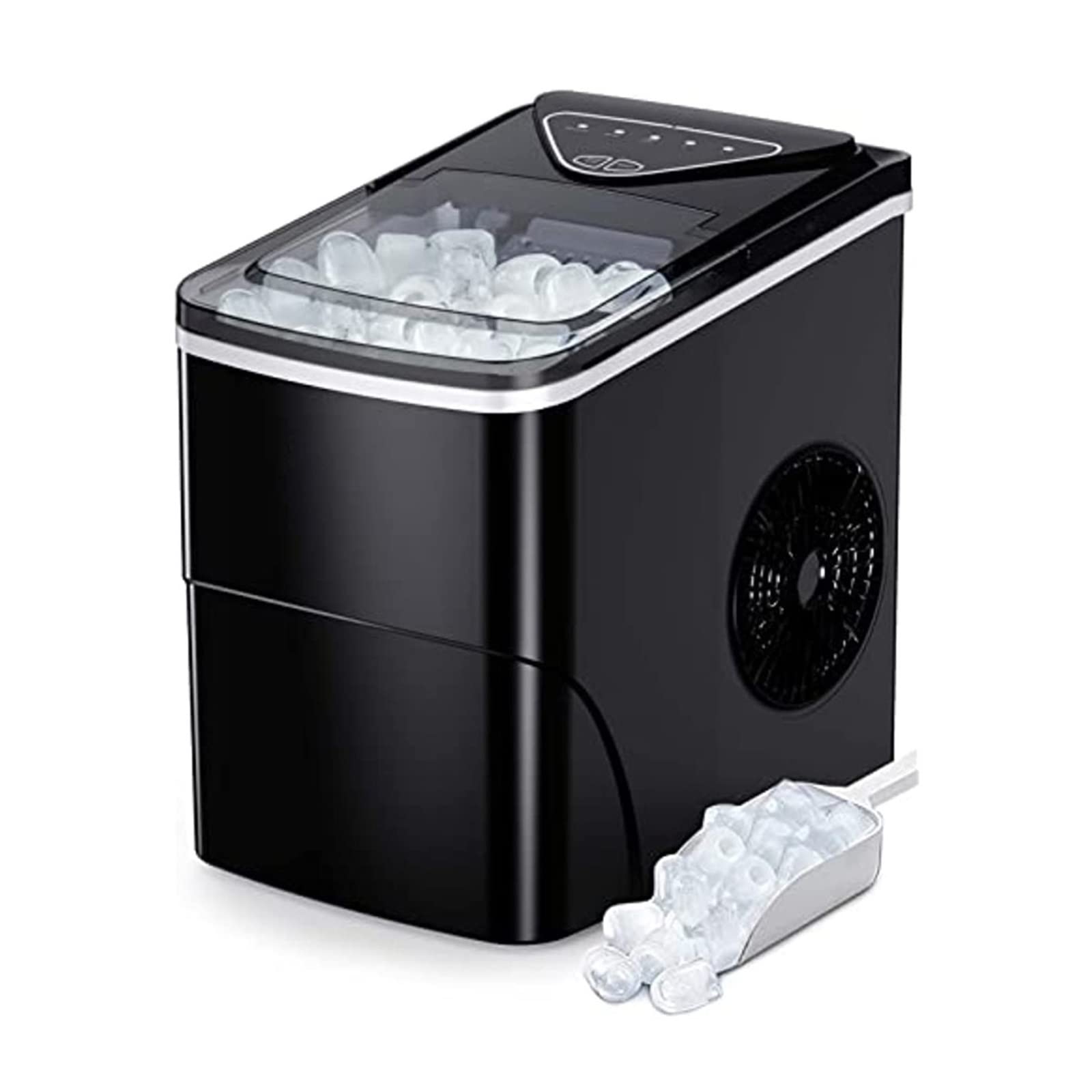 Maquina de Hacer Hielo Máquinas for Hacer Hielo Encimera 9 Cubos Listos en 6 Minutos 26 Libras en 24 Horas Máquina de Hielo autolimpiable con Cuchara for Hielo y Canasta Maquina Cubitos