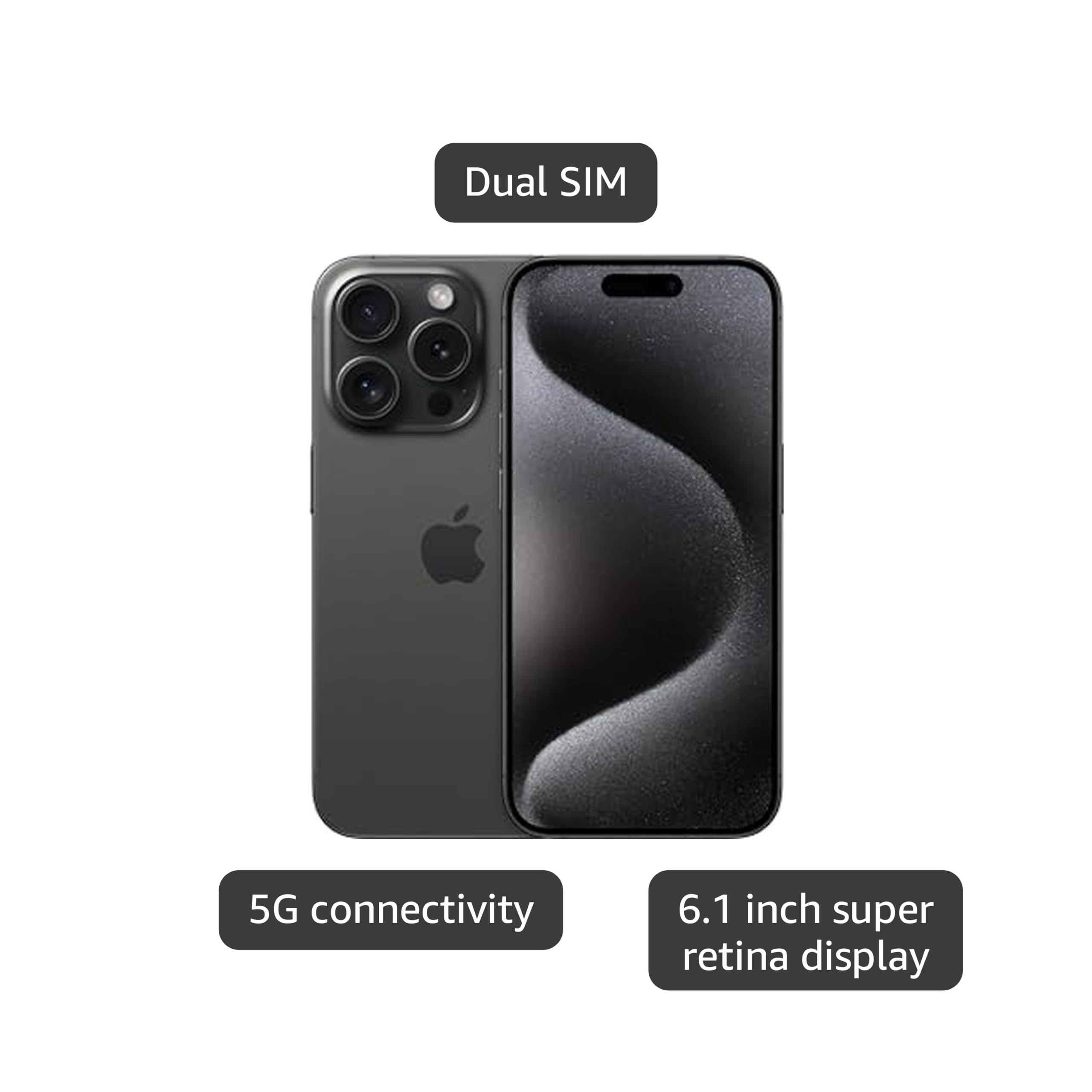 Amazon.com: Apple iPhone (Renewed Premium) 15 Pro, 512GB, Black