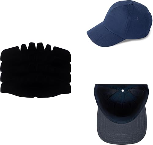 Paquete de 4 gorras de béisbol con inserciones de corona, gorras ajustadas, forro de sombrero Snapback moldeadores de sombreros