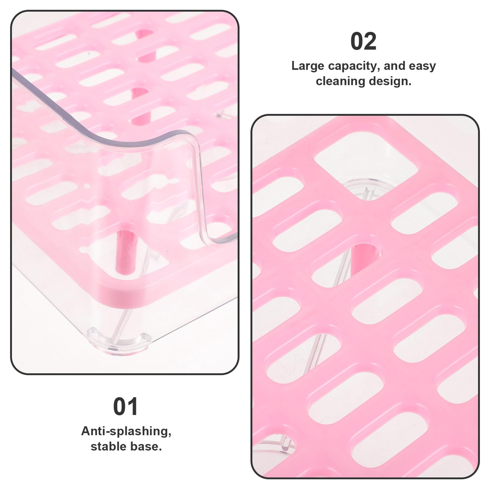 Vaschetta Lettiera Gatto in Acrilico Rosa Anti-splash per Toilette | Addestramento Igienico per Gatto e Kitten, Struttura Trasparente, Bordo Rialzato per Uso Domestico