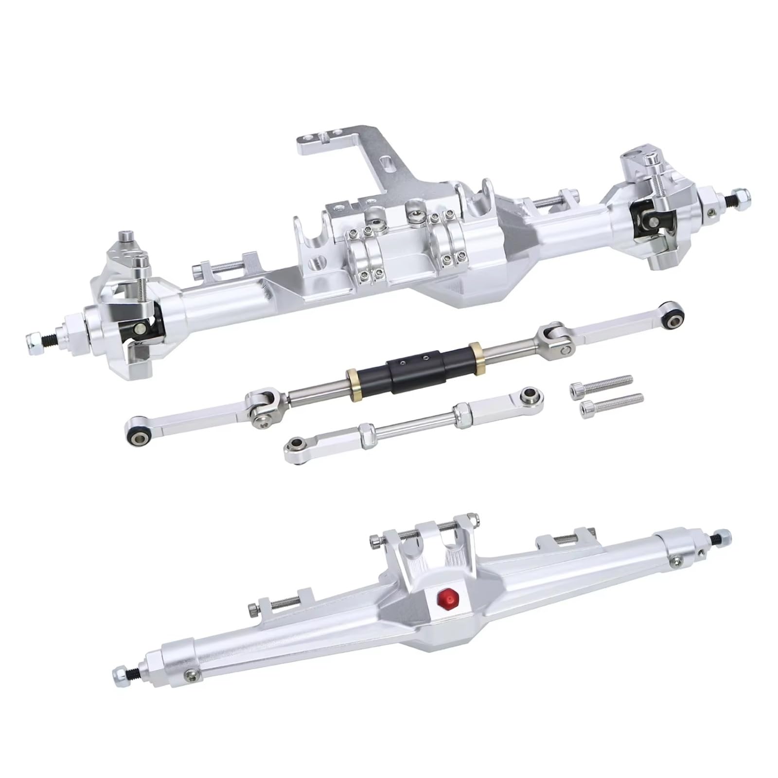 Compatible con H10 1/10 RC Mejora para Coche Crawler Piezas De Modificación Accesorios Juego Completo Ejes Rectos Delanteros Y Traseros RC Reparar Piezas